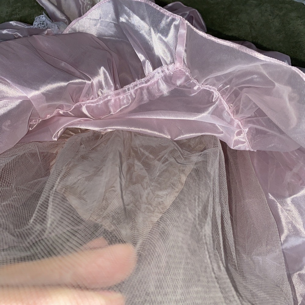 XS 1950s Dress Pink Party‎ Bow Dress VTG  SZ 5, 50s Cute Barbie Lace - Picture 7 of 16